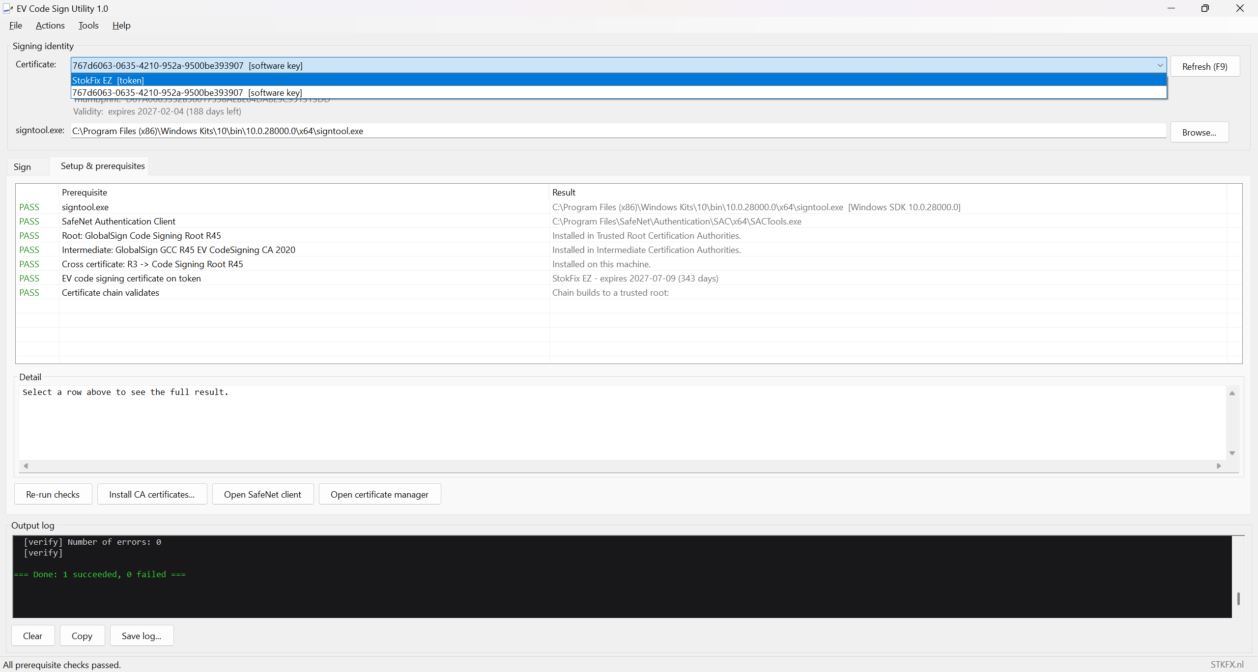 EV Code Signing Utility 1.0 (Portable)